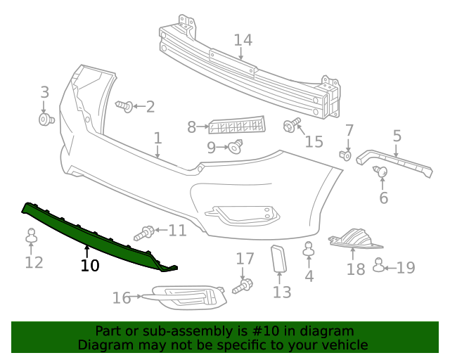 2019-21 Honda Civic I4 (2.0l) Sedan Sport (Rear Lower Cover)