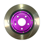 Function Werk slotted rear brake rotor front view for 2021-2025 Acura TLX Type S