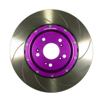 Function Werk slotted front brake rotor front view for 2021-2025 Acura TLX Type S