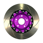Function Werk slotted front brake rotor front view for 2021-2025 Acura TLX Type S